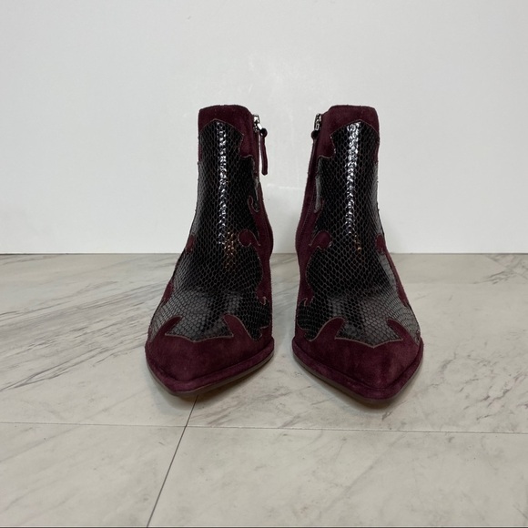 New! Louise Et Cie Zenobie Western Plum Bootie 6.5 - Picture 2 of 12